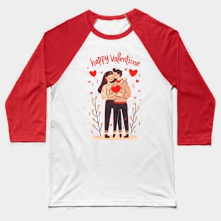 Valentine Romantic couple heart love birds Baseball T-Shirt